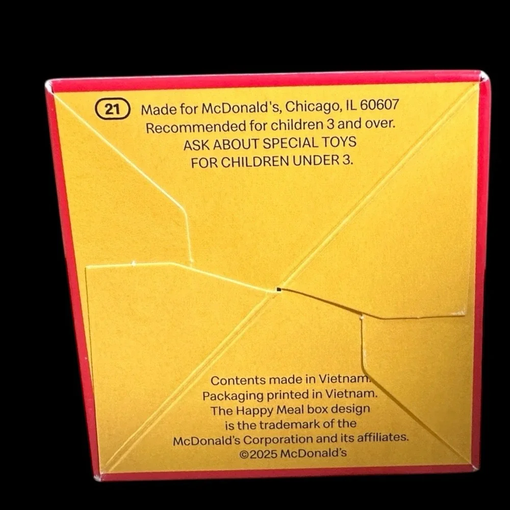 Happy‎ Meal Toy Lil Mcdonalds GOLD BOX with Stickers #21 2025 CHASE